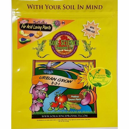 SOIL SCIENCE PRODUCTS URBAN GROW PLNT FOOD 4LB 831-4